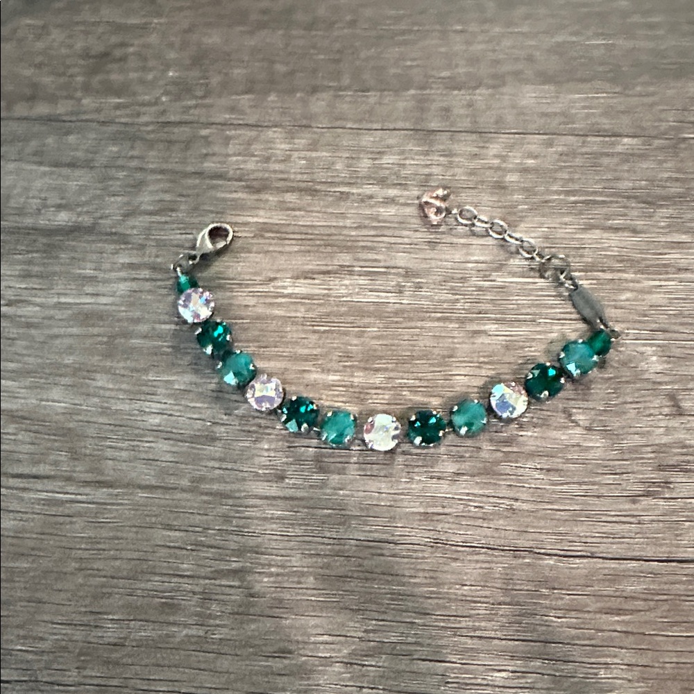 Sabika Green and Silver Bracelet